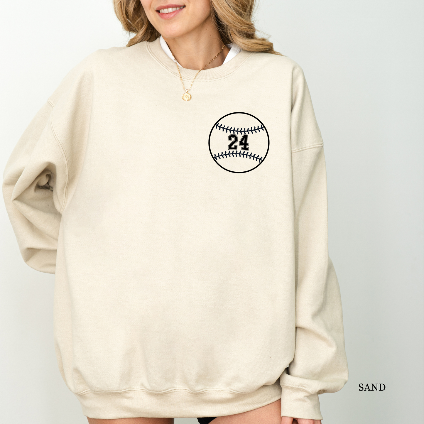 Baseball + Number Sweatshirt (Personalize!)