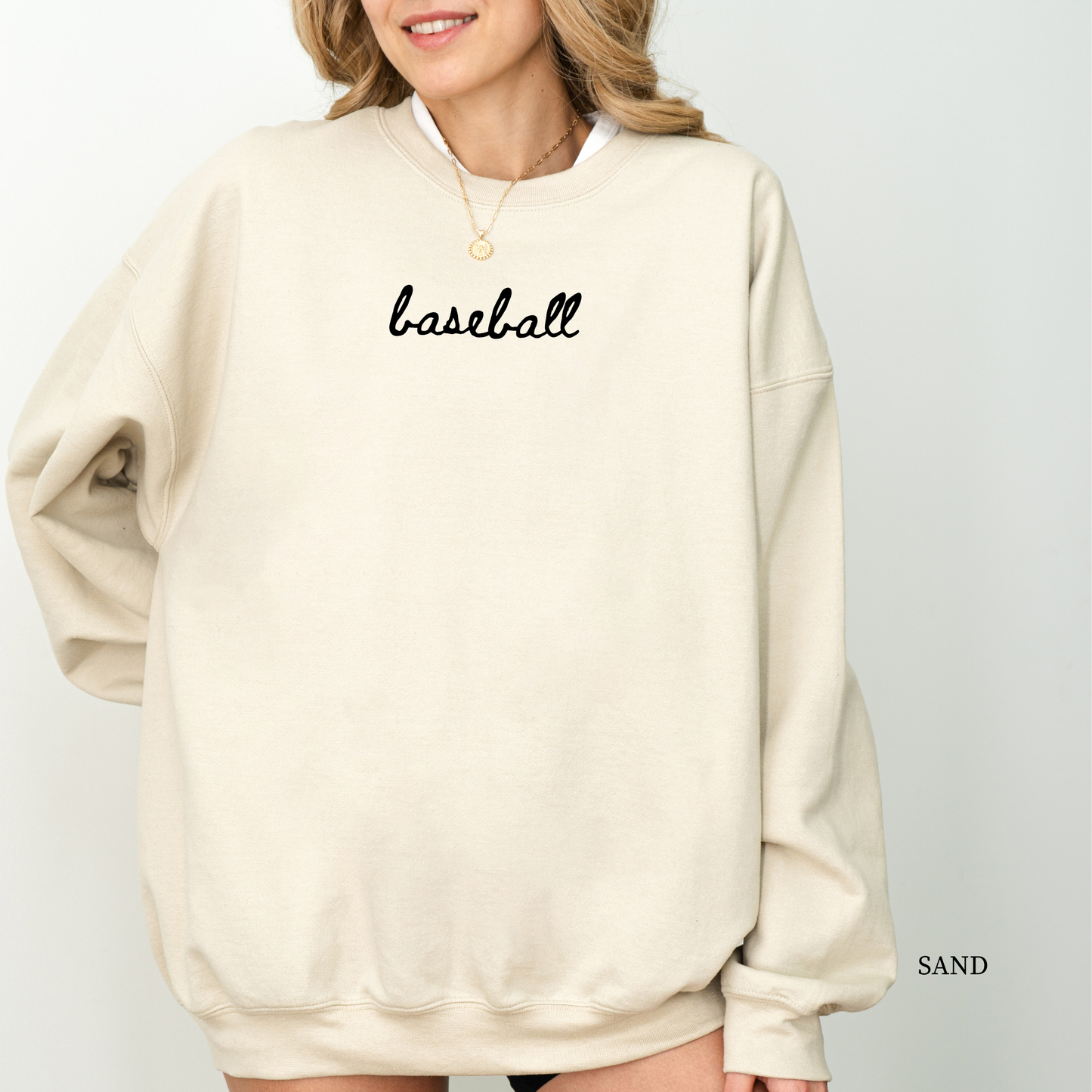 Cursive Baseball Sweatshirt