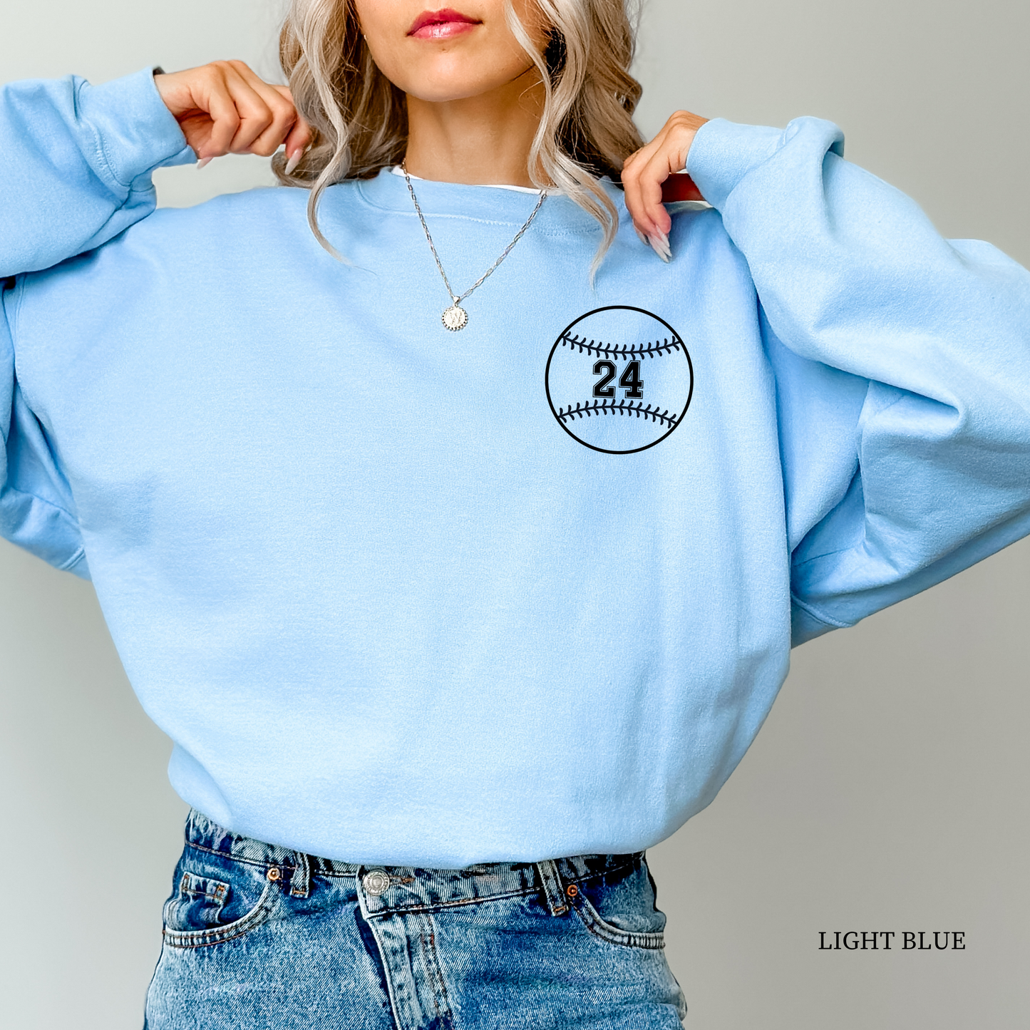 Baseball + Number Sweatshirt (Personalize!)