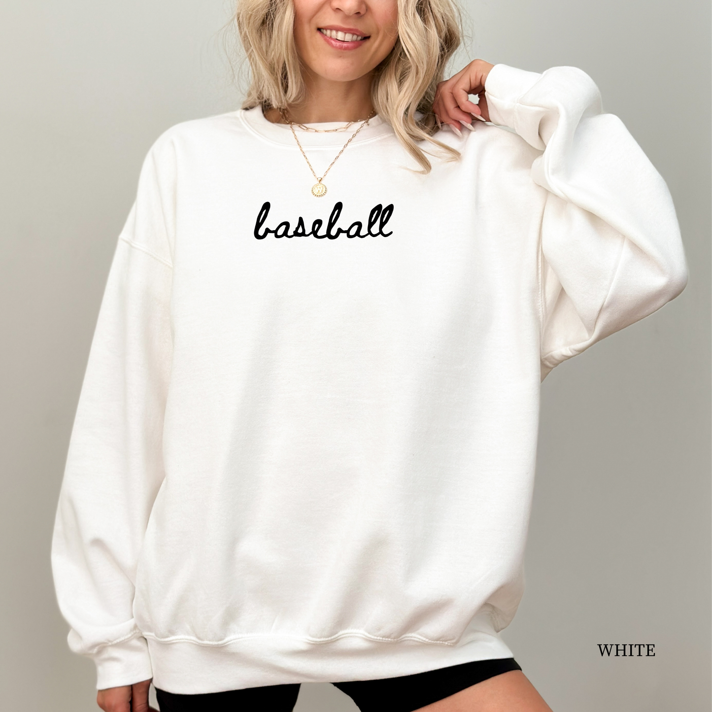 Cursive Baseball Sweatshirt