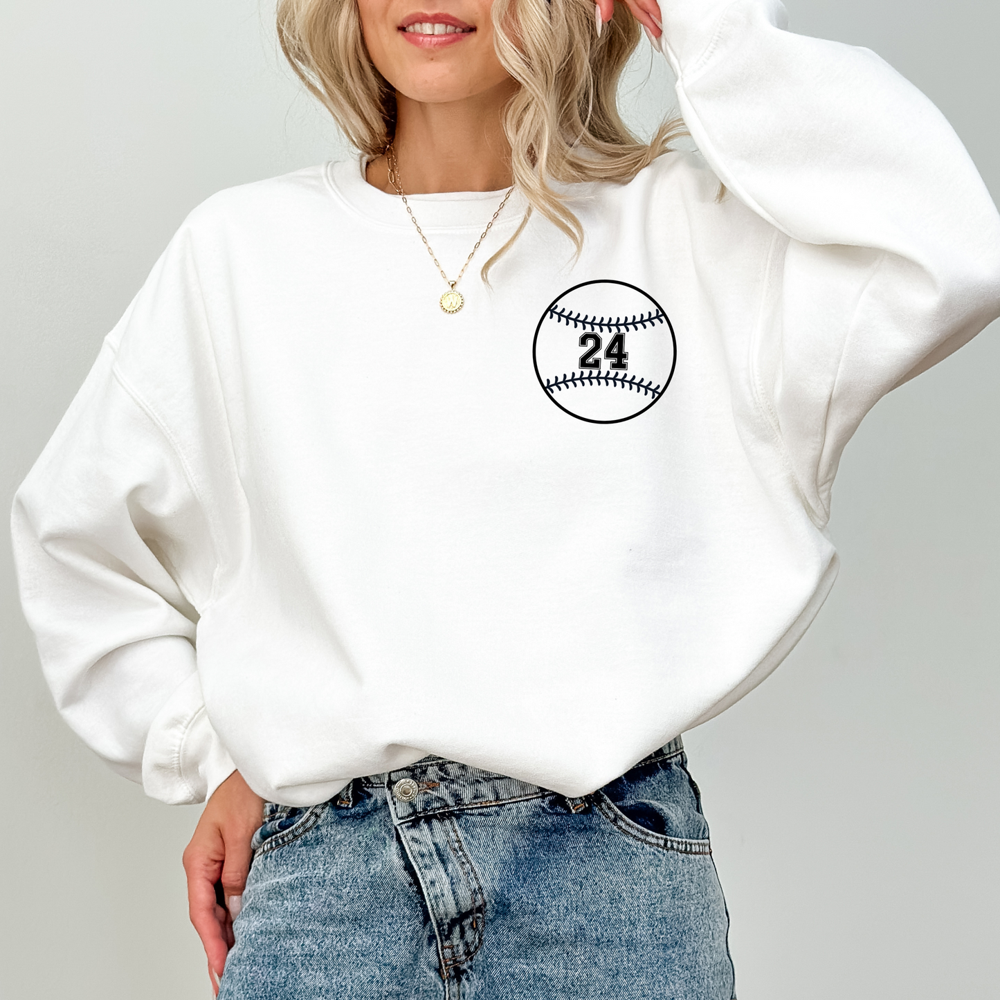 Baseball + Number Sweatshirt (Personalize!)