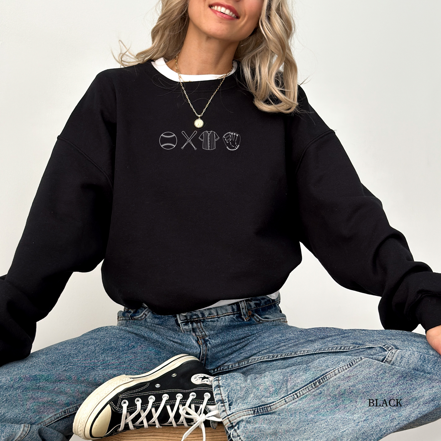 Baseball Symbols Sweatshirt