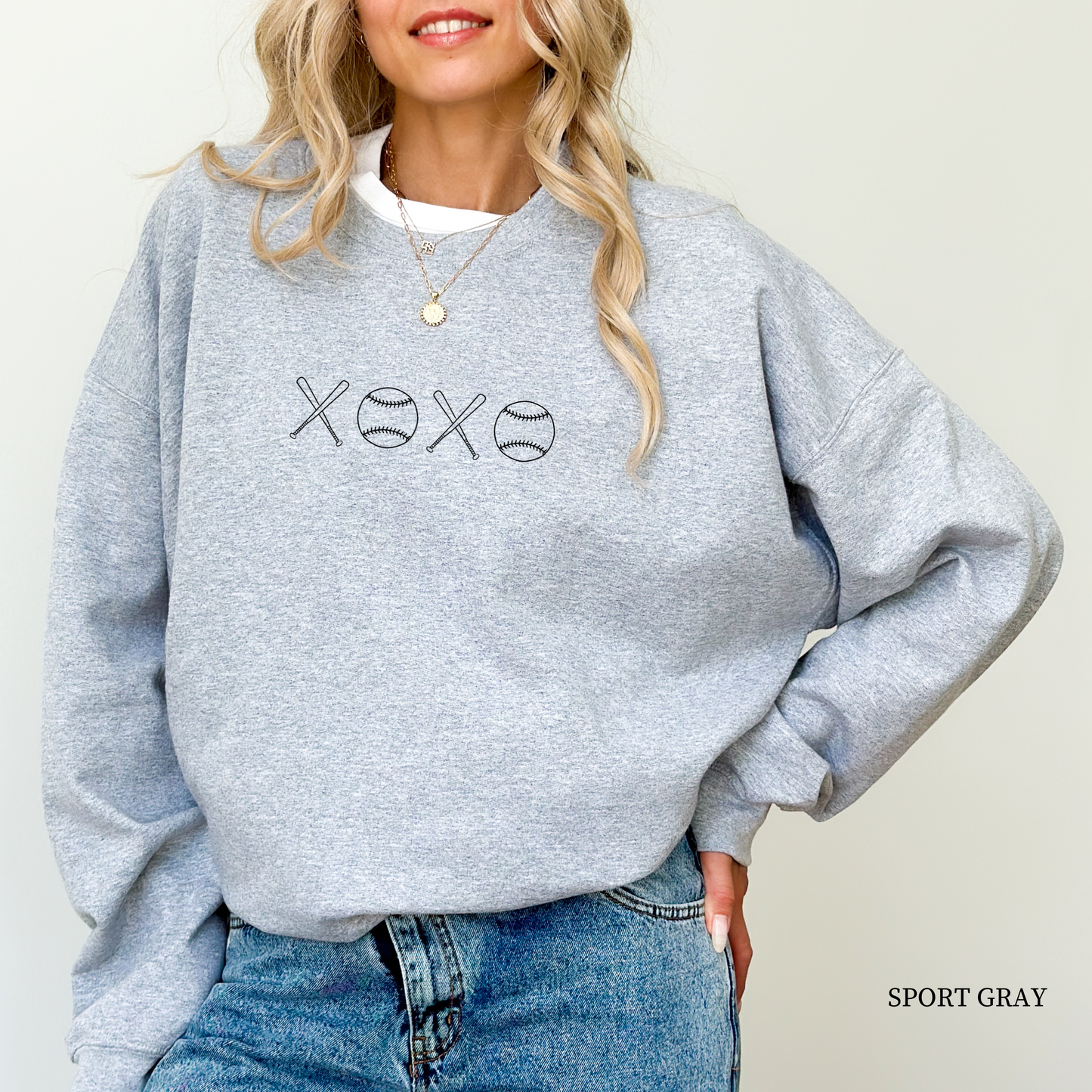 XOXO Baseball Sweatshirt