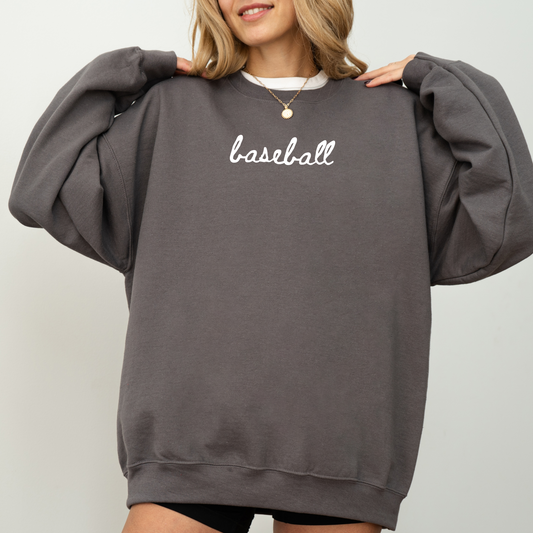 Cursive Baseball Sweatshirt