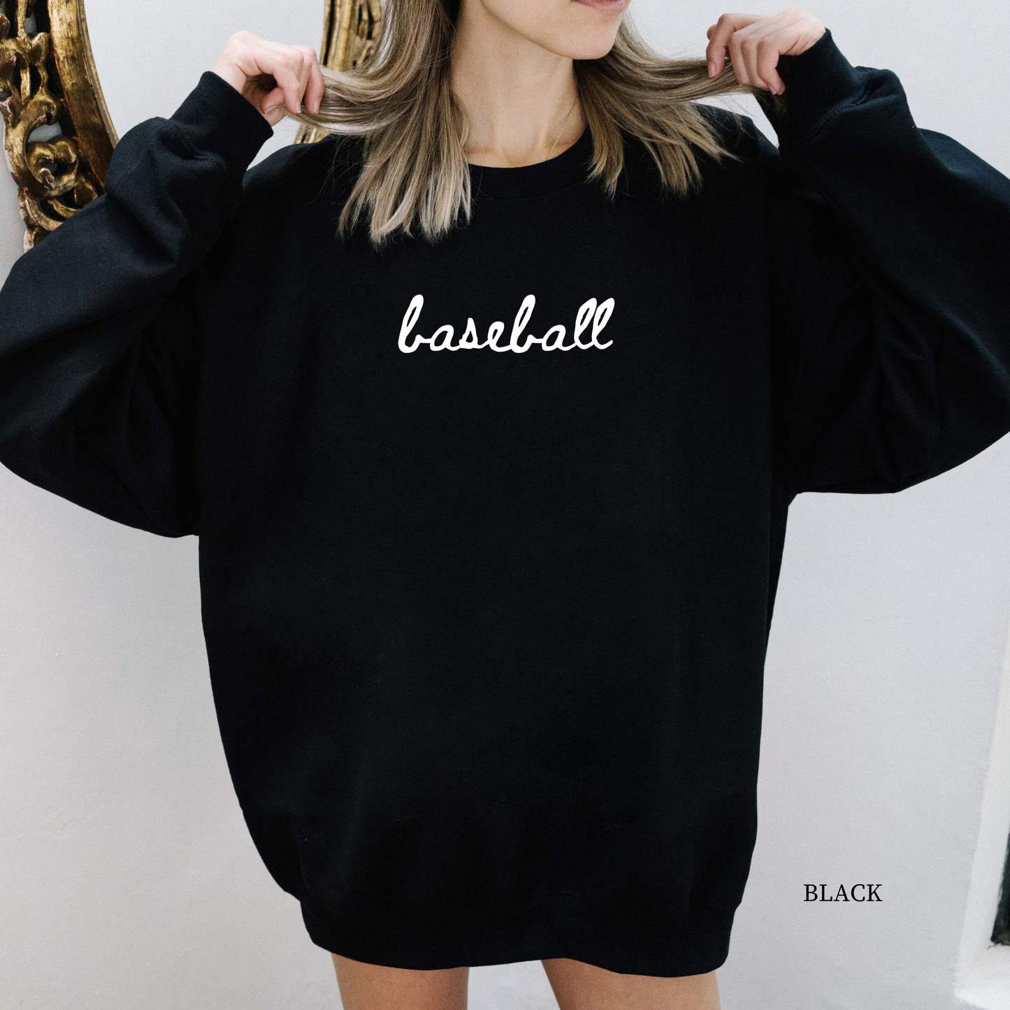 Cursive Baseball Sweatshirt