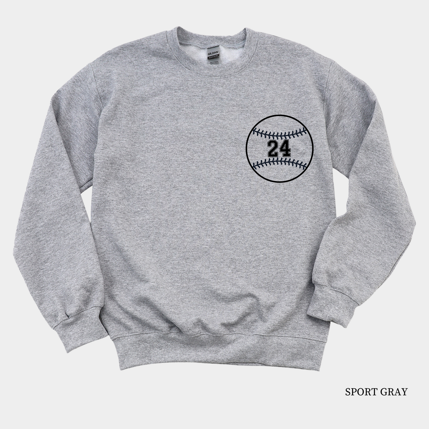 Baseball + Number Sweatshirt (Personalize!)