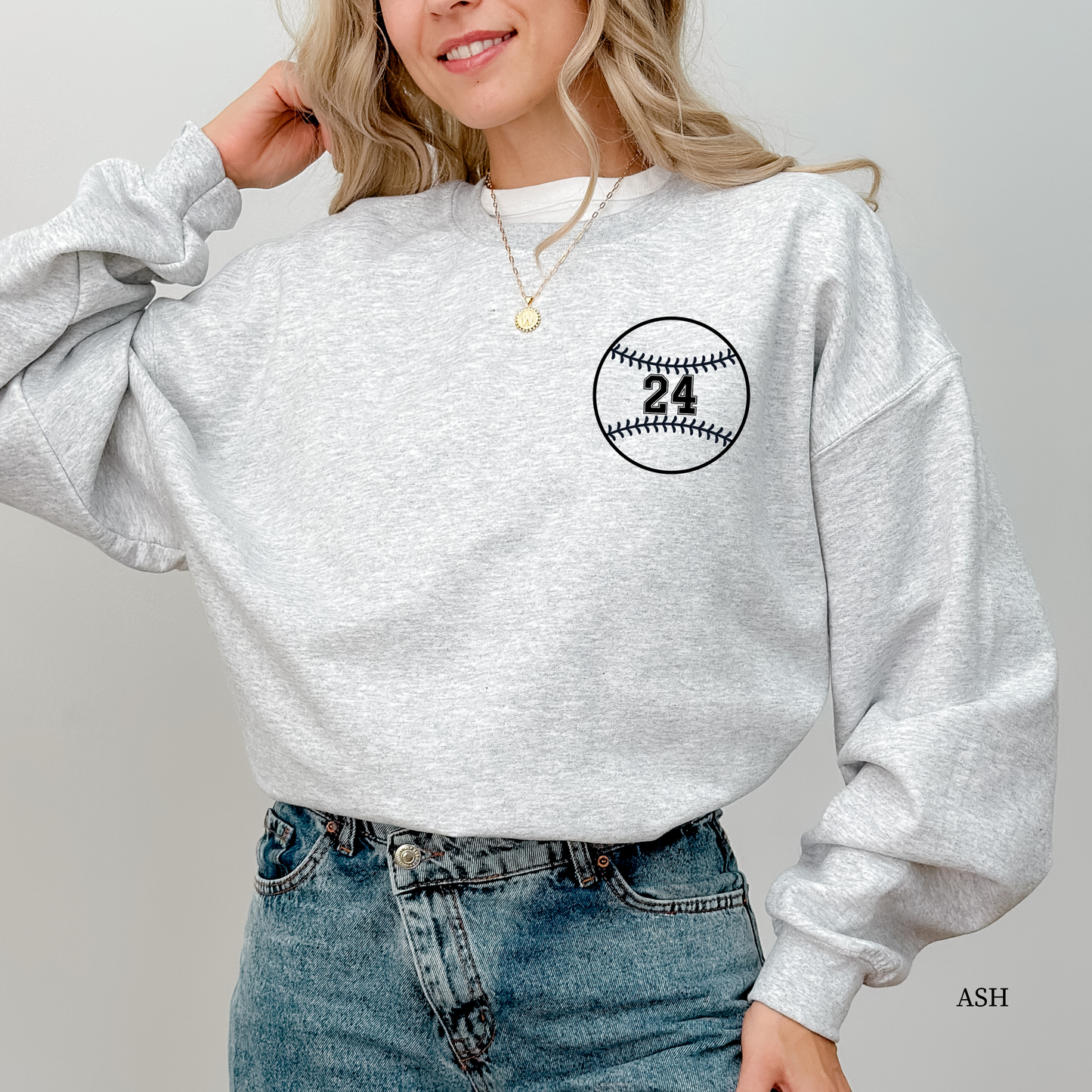 Baseball + Number Sweatshirt (Personalize!)